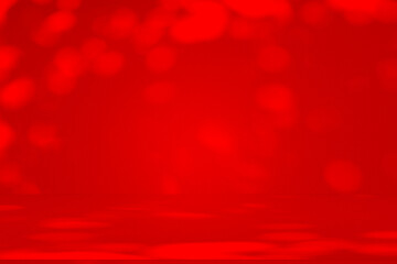 Leinwandbilder - Wall interior background, studio and backdrops show products.with shadow from window color Red background for text insertion and presentation product	
