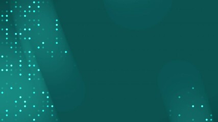 Wall Mural - teal background with blue motion dots effect and empty space perfect for web design, social media gr