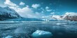 © Soklin - A panoramic shot of an icy landscape where towering glaciers meet the sea