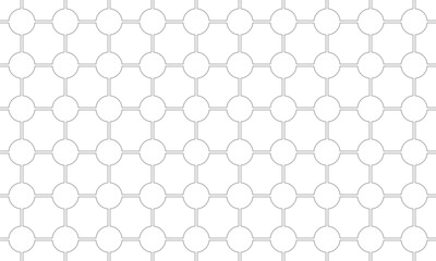 Wall Mural - grey outline square with concave corner seamless pattern. vector repeating texture.