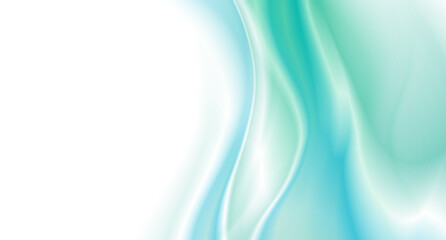 Aufkleber - Bright blue green smooth blurred wavy abstract elegant background. Vector design