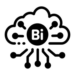 Canvas Print - An icon showing bi infrastructure in glyph style
