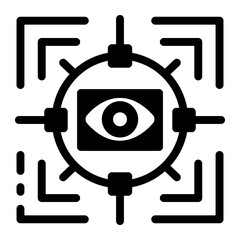 Canvas Print - A glyph style icon denoting hidden pattern analytics
