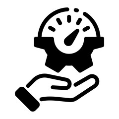 Canvas Print - Glyph icon showing business innovation creative ideas
