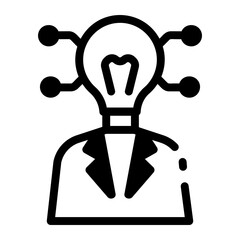 Canvas Print - Glyph icon showing business innovation creative ideas