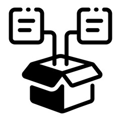 Canvas Print - An icon of data gathering tools in glyph style
