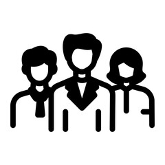 Canvas Print - An icon of team collaboration in glyph style