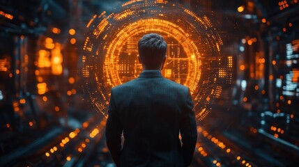 The Future of Business: A Man Contemplates Technological Advancement