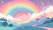 © MD - Enchanted Rainbow Castle A Dreamy Landscape Generated by Gemini API gen-lang-client-0847638545