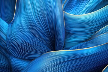 Wall Mural - Mesmerizing Blue Flowing Waves with Elegant Textures and Patterns