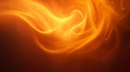 Wall Mural - Fiery Nebula: Stunning Orange & Yellow Space Background