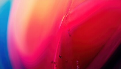 Poster - vibrant abstract macro of smooth gradient light streaks in pink, red, and blue tones for modern web background, print poster, or tech branding graphic

