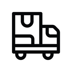 truck line icon. clean and minimalist vector icon for websites, mobile apps, presentations, and logo