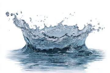 Poster - Water splash creates beautiful ripples in clear body of water during daylight hours