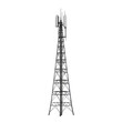 © Jawad - A towering silhouette of progress a communications tower standing vigilant on transparent background