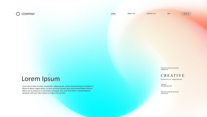 Wall Mural - abstract wave futuristic design of landing page. retro gradient mesh dark concept website design