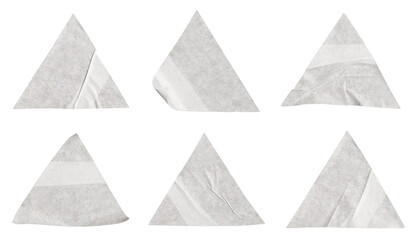 Aufkleber - Set of Triangle sign with white paper stickers, Copy space for text preview tags labels elements design, isolated on white background, png