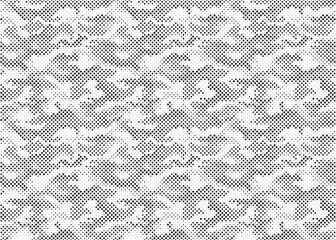 Leinwandbilder - Black and white dots camouflage seamless pattern. Vector  illustration.