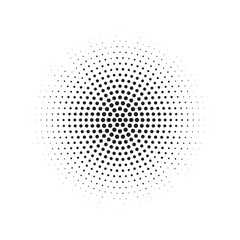 Aufkleber - Burst Halftone light effect. Glowing light burst. abstract grunge halftone dots background. Vector illustration.