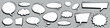 © dariachekman - Set of retro empty comic bubbles and elements with black halftone shadows