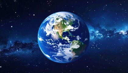 Wall Mural - Earth with Space, Galaxy, and Planet.