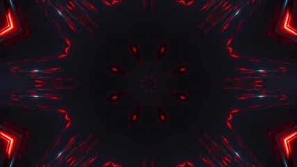 Canvas Print - abstract hypnotic kaleidoscope motion background, 4k seamless vj loop