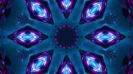 Wall Mural - abstract hypnotic kaleidoscope motion background, 4k seamless vj loop