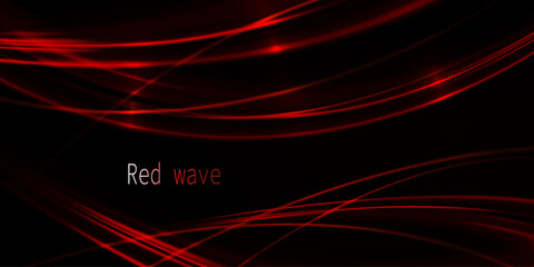Wall Mural - Exquisite red wavy background with stripes and bright glitter.