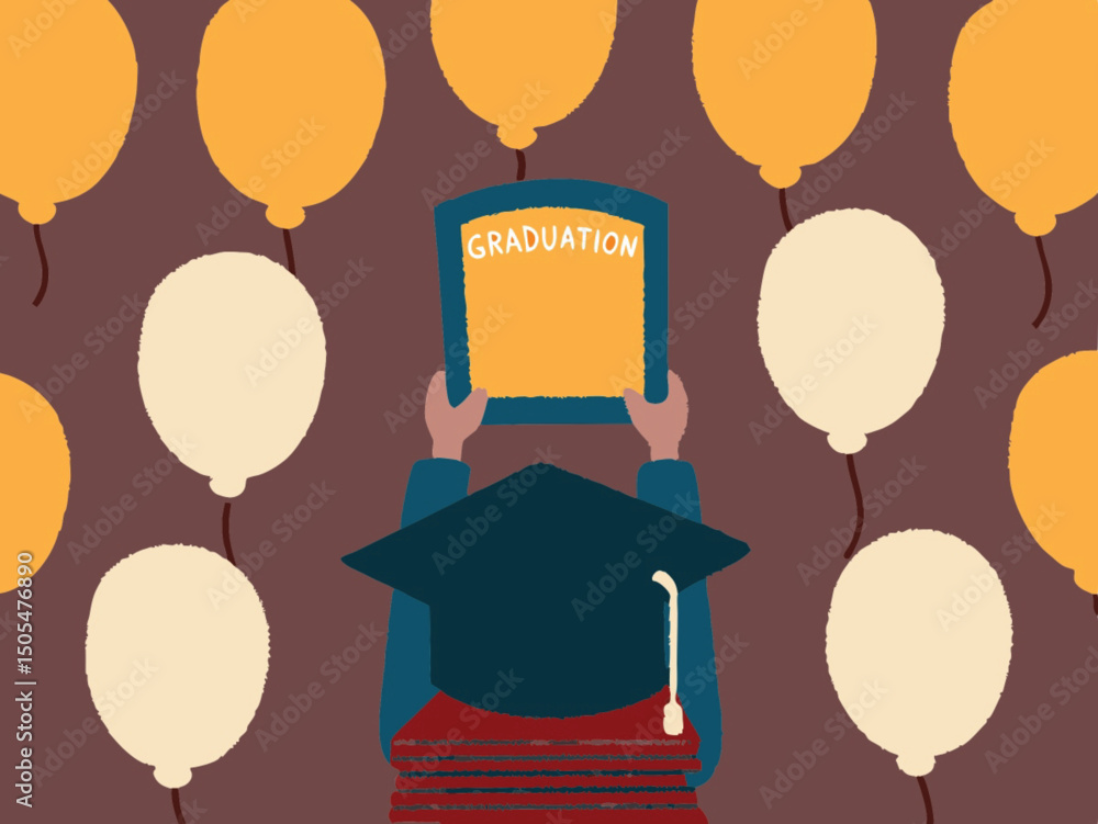 Class of 2025 Congrats on th greeting sign with the acad cap and ...