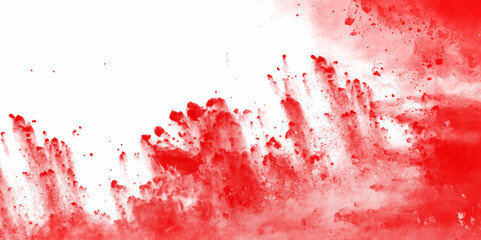 Poster - Beautiful abstract colorful white and red powder explosion background. Freeze motion canvas for creative grunge design vintage cards, retro templates Particles explosion screen saver, wallpaper vector