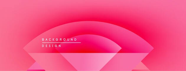 Poster - Vibrant pink abstract background. Overlapping shapes create dynamic visual effect. Modern design suitable for digital projects.