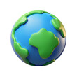 © CDMIZAN - 3d rendered illustration of planet earth featuring green continents against a blue background