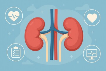 Poster - Understanding Kidney Health Through Illustrations of Anatomy and Functions in a Colorful and Informative Design