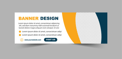 social media cover banner template design yellow and green digital marketing banner for business cor