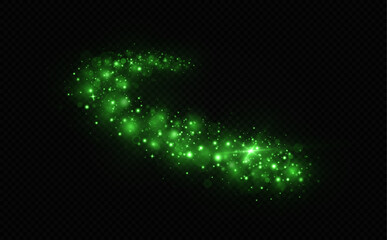 Wall Mural - magical wavy flow of particles with shimmering motion dust. sparkling dust and glowing shimmer with 