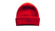 © Thomas - Stylish Blank Red Beanie Hat Showcase Against Pristine Background