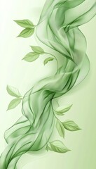 Wall Mural - abstract background, olive green fluid waves flowing in dynamic motion, gradient backdrop