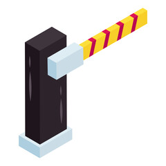 Wall Mural - Editable design icon of security checking door