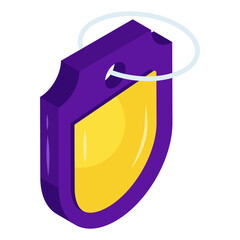 Wall Mural - An editable design icon of security shield