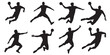 © Abdur Razzak ID: #52 - Silhouettes of black vector set Handball Players