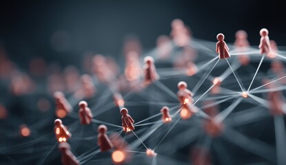 Abstract representation of interconnected network nodes.