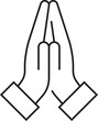 © ImamRois - folded hands emoji clipart vector illustration design