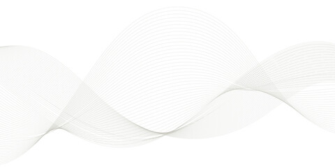Wall Mural - abstract wavy gray stream element for design on a white background. you can use for web, texture, wa
