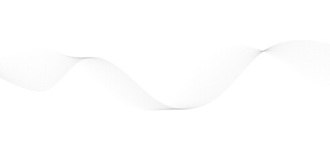 Wall Mural - abstract wavy grey flow halftone stream element for design on transparent background isolated. frequ