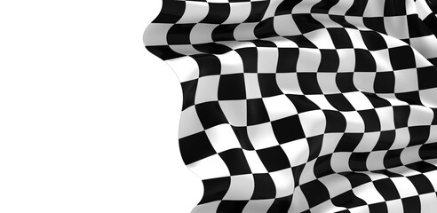 Poster - Auto sport grid flag background