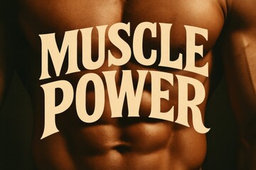 Aufkleber - Showcasing Impressive Muscle Power Through a Close-Up on Defined Abs During a Fitness Session at a Gym