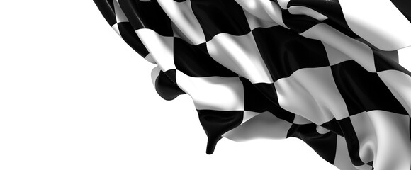 Poster - The checkered flag waves signifying victory and the thrill of the finish line