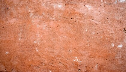 Leinwandbilder -  weathered terracotta plaster wall texture with peeling paint and white stains for vintage background, grunge branding, or rustic web design