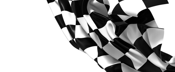 Poster - The checkered flag waves signaling victory