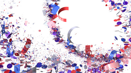 Aufkleber - Abstract festive background with swirling confetti. Perfect for celebrations, parties, and events.